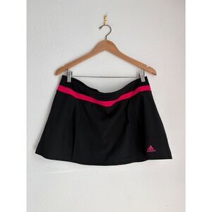 Adidas Climalite Womens Tennis‎ Skort Black Pink Athletic Golf Skirt Large